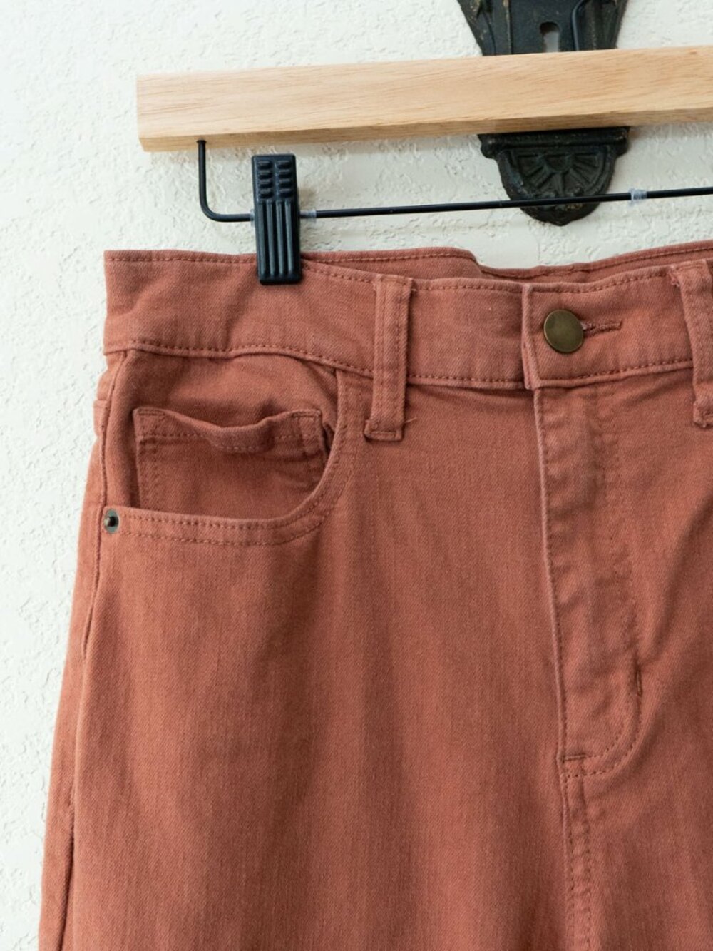 Altar'd State Brown Flare Jeans Women's 28 High Rise Stretch Frayed Hem Boho - Picture 5 of 15